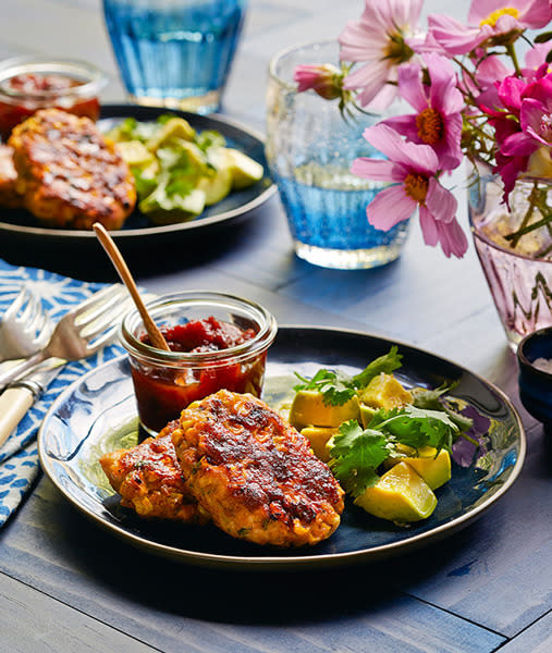 Chicken and corn koftas