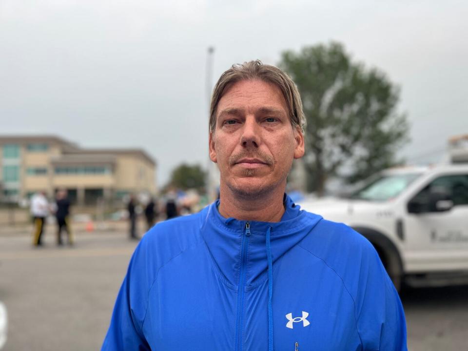 Phillip Fredrikkson says he got a call from a resident of the encampment at 7 a.m. saying RCMP and bylaw officers were at their tents telling them to leave or be arrested. 