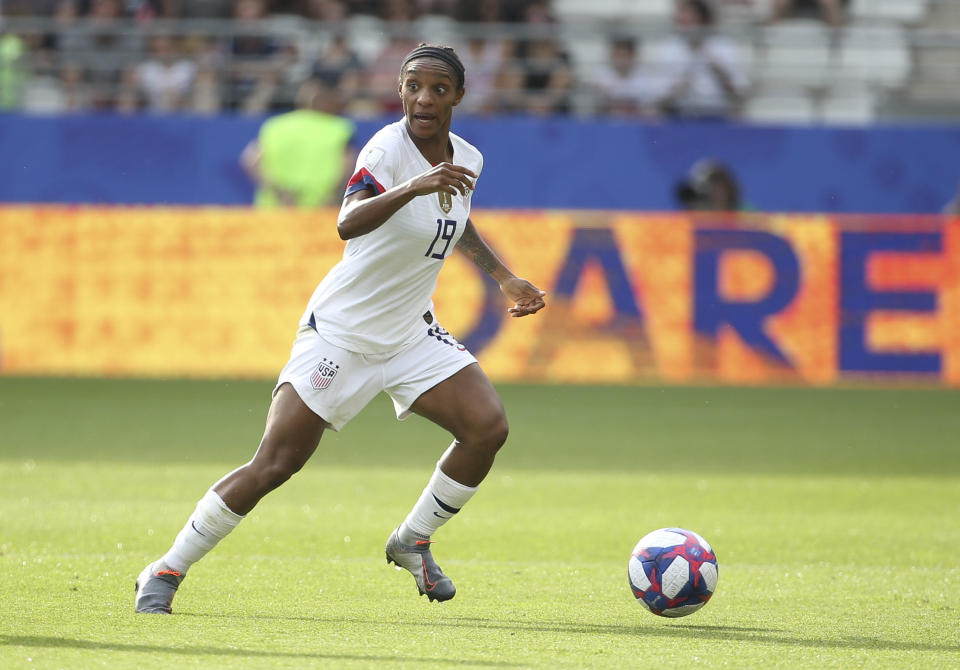 Crystal Dunn's husband was born in France, and much of his family still lives there. Dunn is actively working to gain their support before Friday's quarterfinal match.