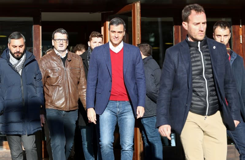 PSOE candidate Pedro Sanchez votes in Spain's general election