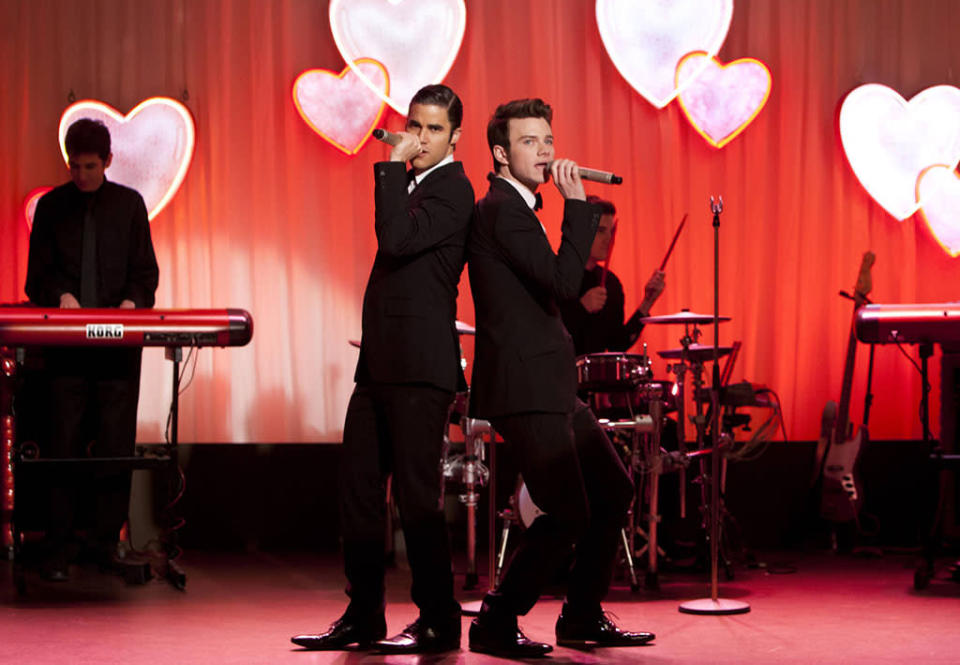 <b>"Glee"</b><br> "I Do" airs Thursday, 2/14 at 9 PM on Fox<br><br> Will and Emma get married on Valentine's Day. Former and current members of New Directions reunite in Lima to celebrate the nuptials.