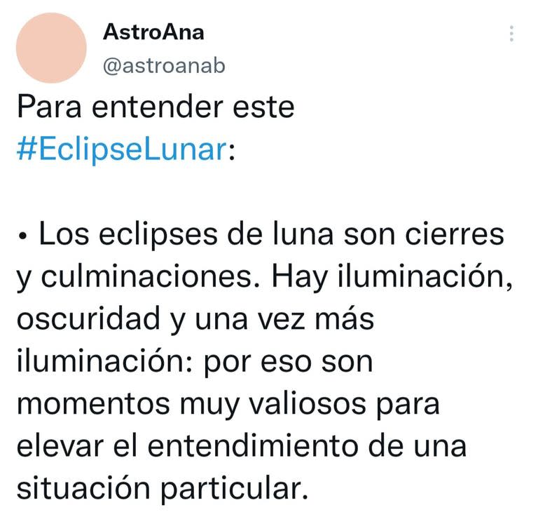 El Eclipse Lunar también tuvo una explicación astrológica