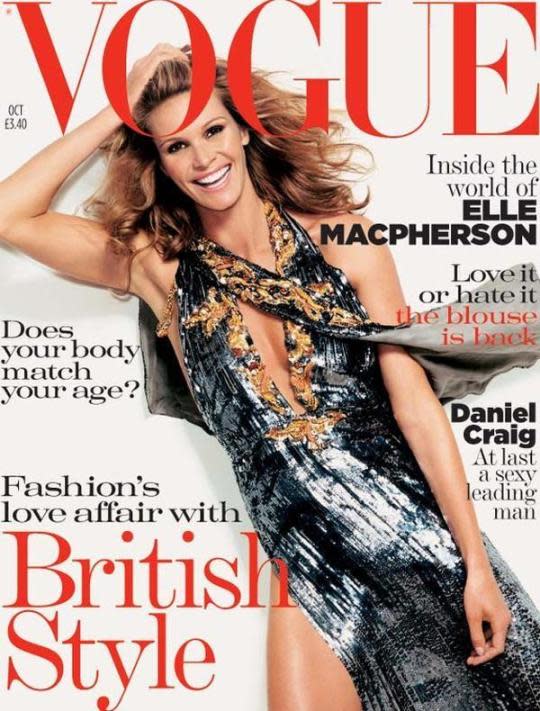 Elle Macpherson for British Vogue, October 2004