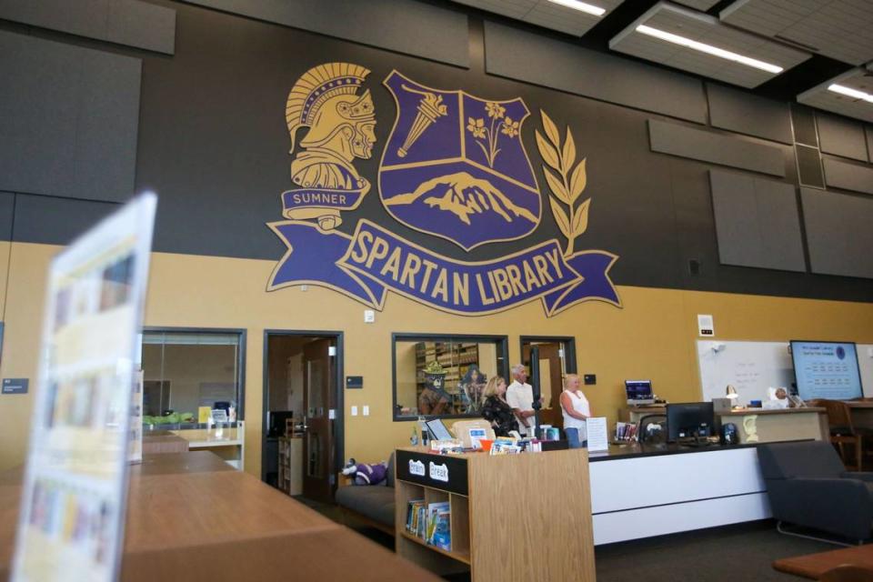 The Sumner-Bonney Lake School District held a ribbon-cutting ceremony Wednesday, May 17, for its new $37.8 million building at Sumner High.