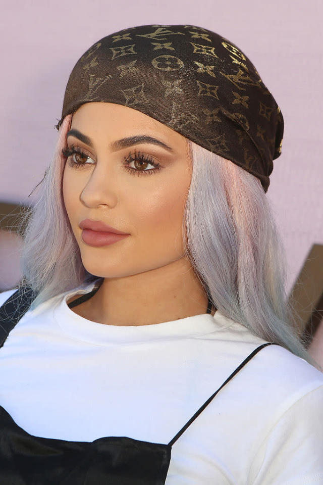 Kylie Jenner dons Louis Vuitton monokini and head scarf in Snapchat videos