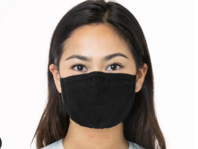 These are made of 100% cotton and feature an adjustable nose. Two straps worn around the head and neck can be tied and tightened to preferred fit.<br /><a href="https://losangelesapparel.net/products/3-pack-cotton-mask?sscid=41k4_orpiv&amp;utm_source=shareasale&amp;utm_medium=aff_top&amp;utm_campaign=314743" target="_blank" rel="noopener noreferrer"><strong>﻿<br />Get the Los Angeles Apparel 3-pack of face masks for $30</strong></a>