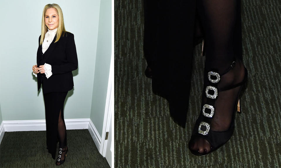 Barbra Streisand, Barbra Streisand footwear moments, Barbra Streisand shoes, Barbra Streisand heels, Barbra Streisand red carpet, Barbra Streisand boots, Barbra Streisand style