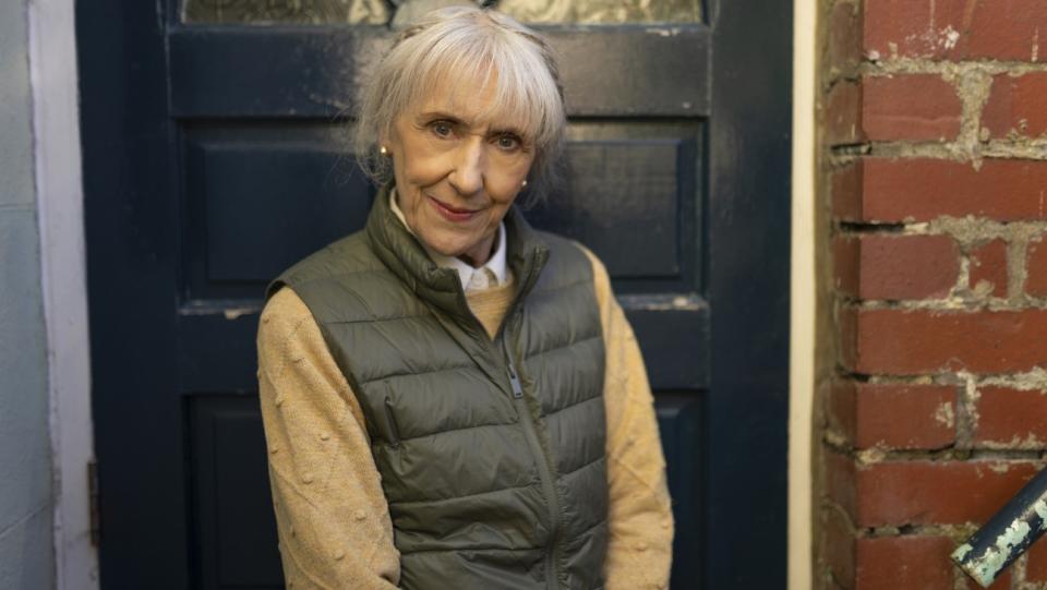Mrs. Flood played by Anita Dobson in Doctor Who Christmas special The Church on Ruby Road