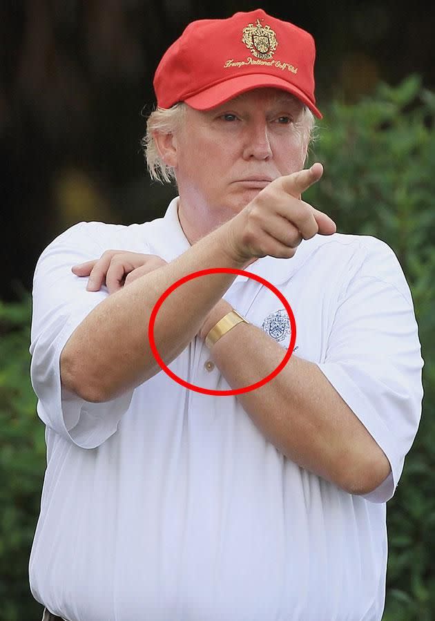 Have you noticed this about Donad Trump's watch? Photo: Getty