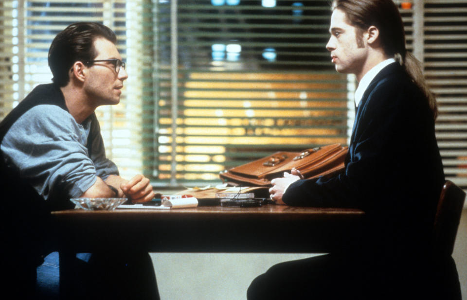 Christian Slater und Brad Pitt in einer Szene aus dem FIlm 