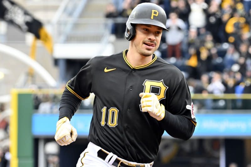 Pittsburgh Pirates outfielder Bryan Reynolds went 2 for 5 with two RBIs and a home run in a win over the Miami Marlins on Thursday in Miami. File Photo by Archie Carpenter/UPI