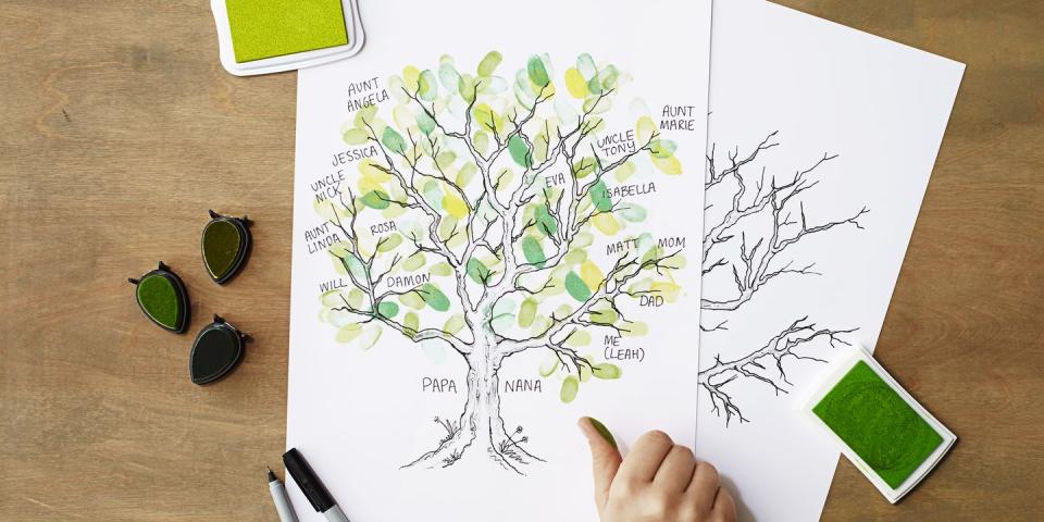 DIY Thumbprint Family Tree