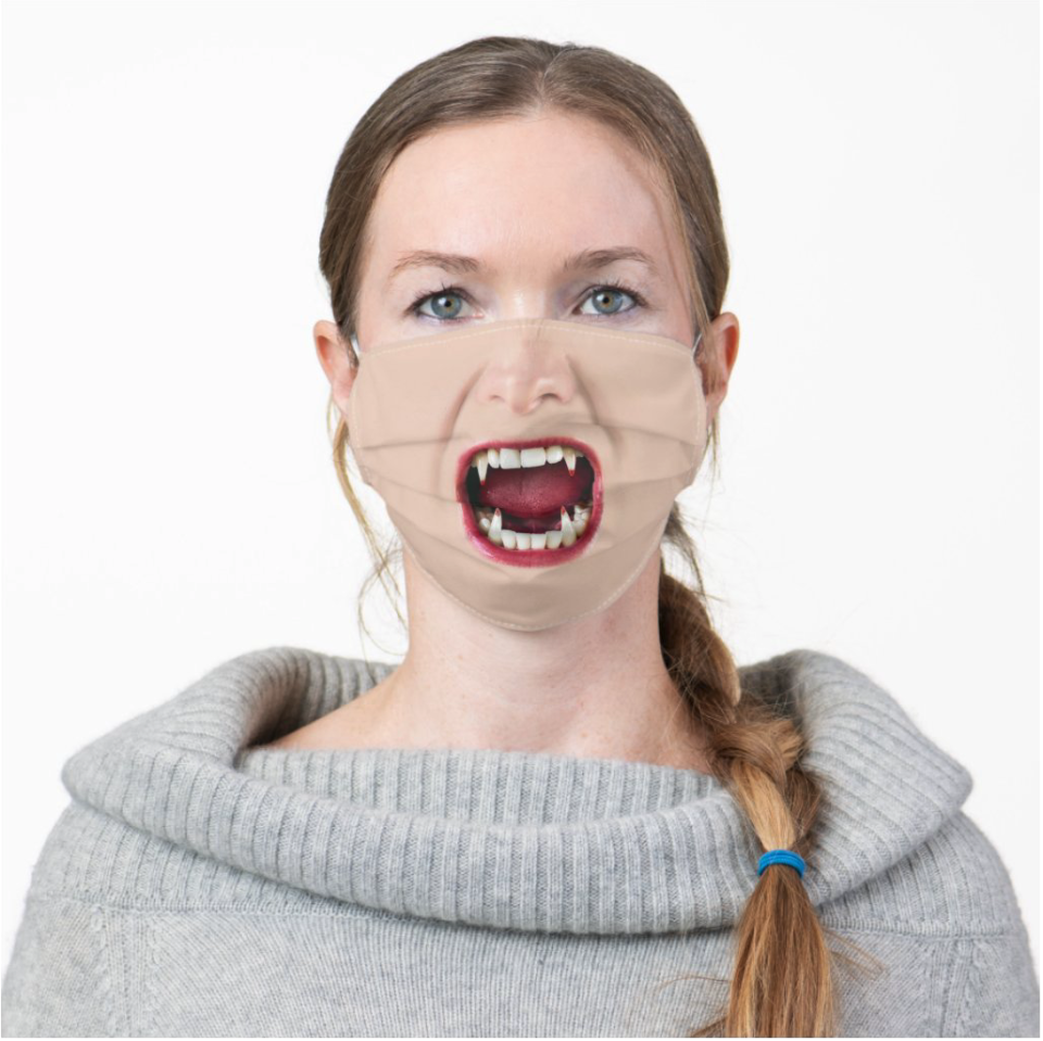 12) Vampire Fangs Cloth Face Mask