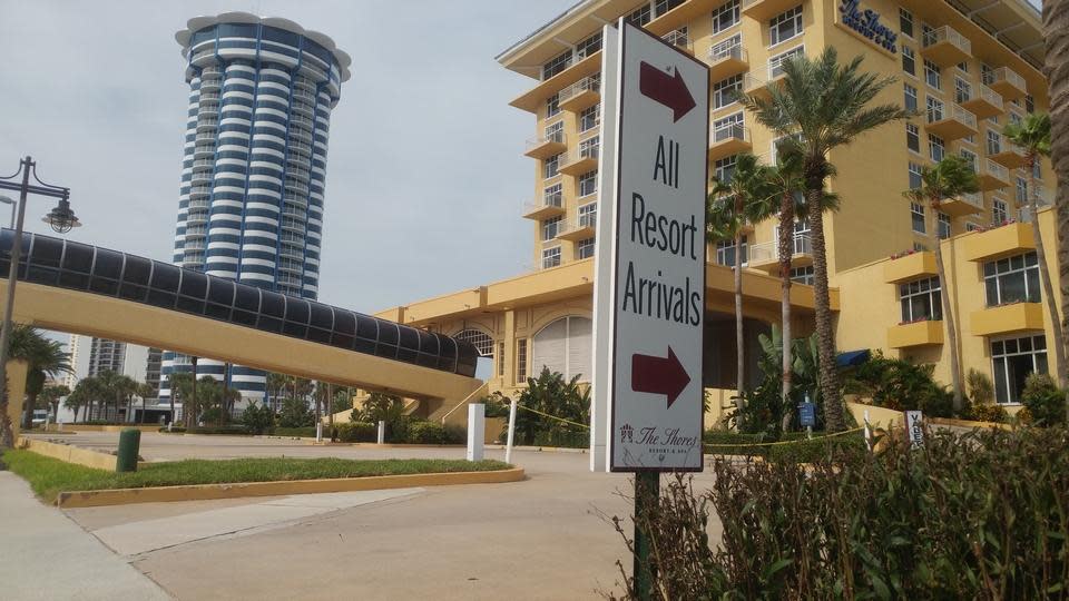 An empty parking lot is pictured in the aftermath of Hurricane Dorian in September 2019 at The Shores Resort & Spa in Daytona Beach Shores. The approaching storm forced area hotels to close as Labor Day weekend approached. Volusia County's tourism industry is preparing for the 2022 hurricane season, which is predicted to be above-average in the number of named storms.