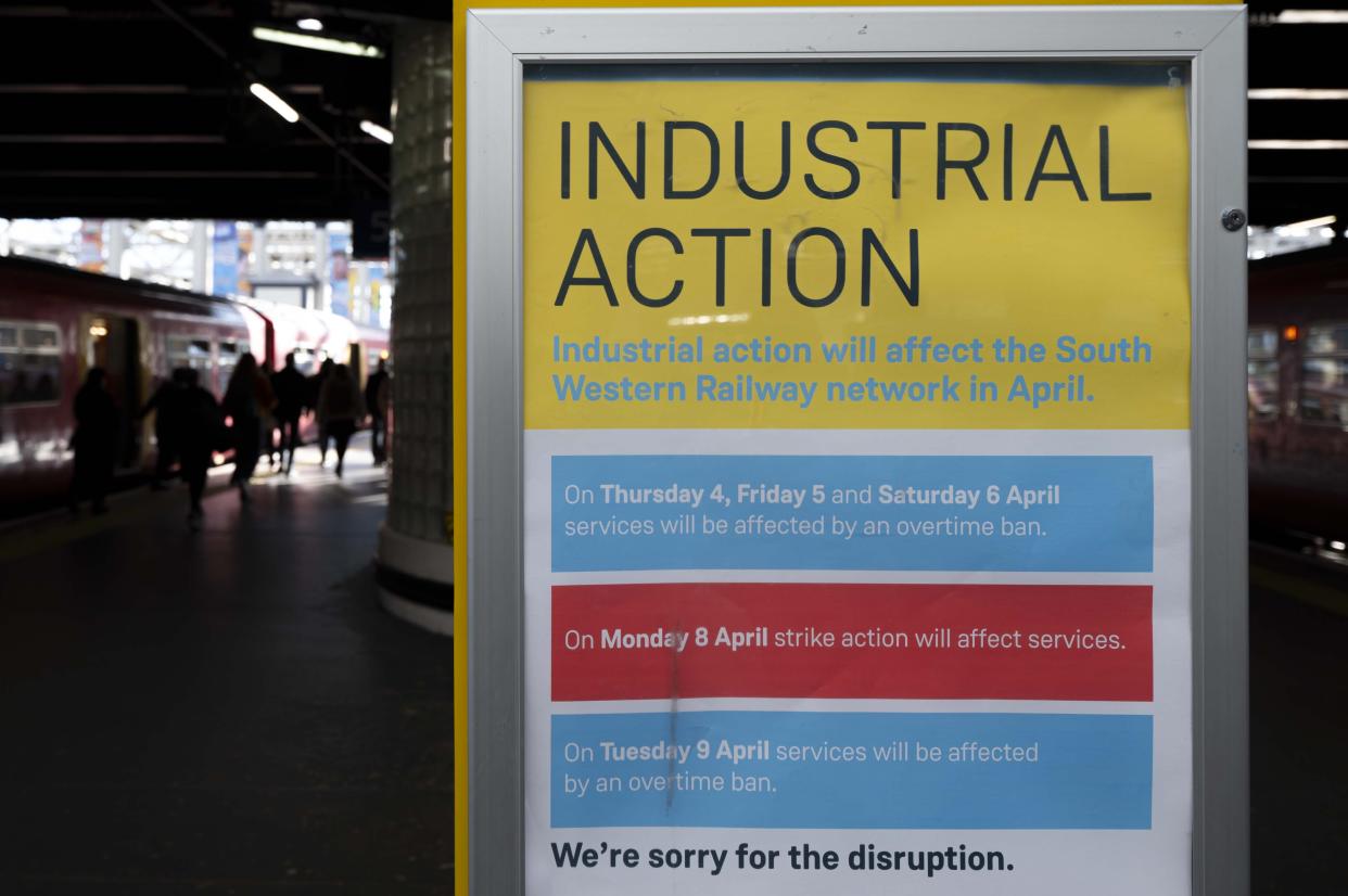 Rail users have been warned to prepare for four days of travel chaos ahead of train driver strikes this weekend. (Getty)