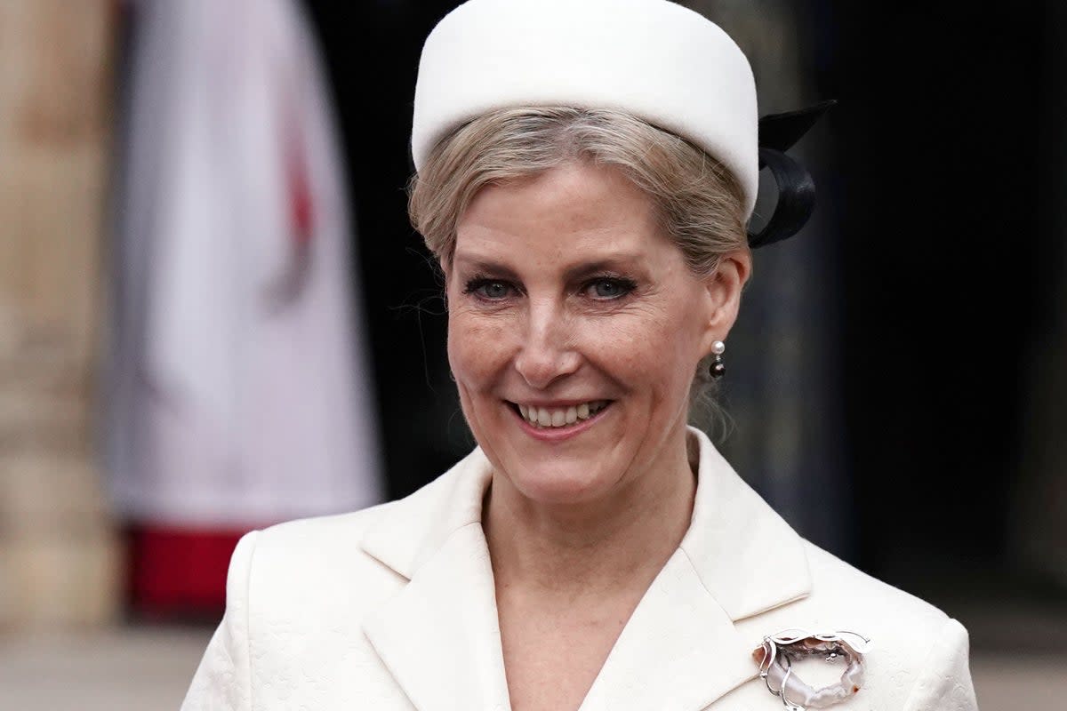 The Duchess of Edinburgh departs the annual Commonwealth Day Service at Westminster Abbey in London (PA) (PA Wire)