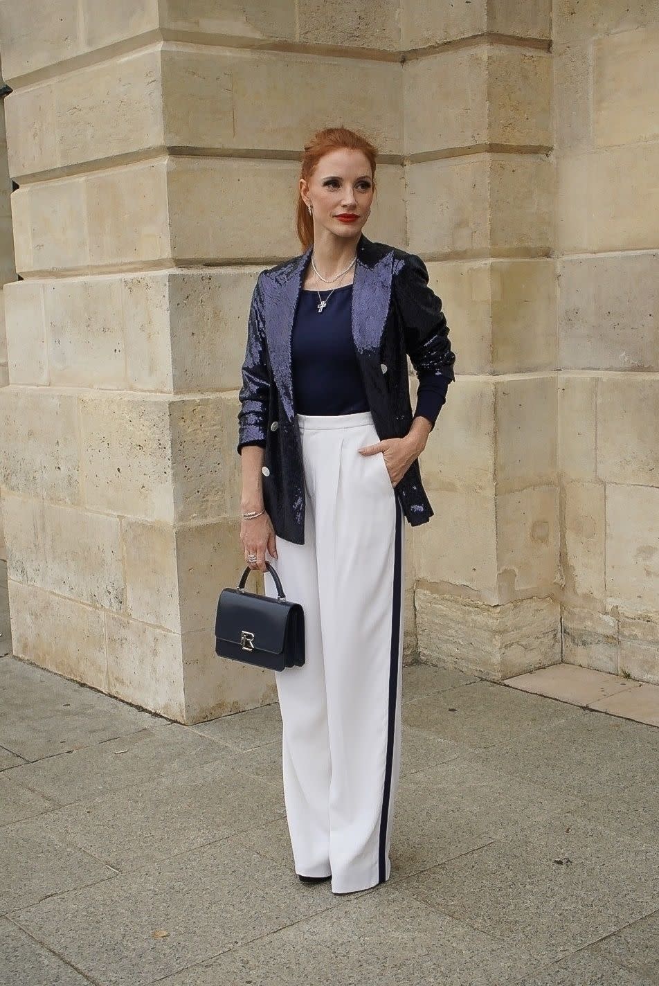 jessica chastain in paris france on july 26 2024 for the olympics