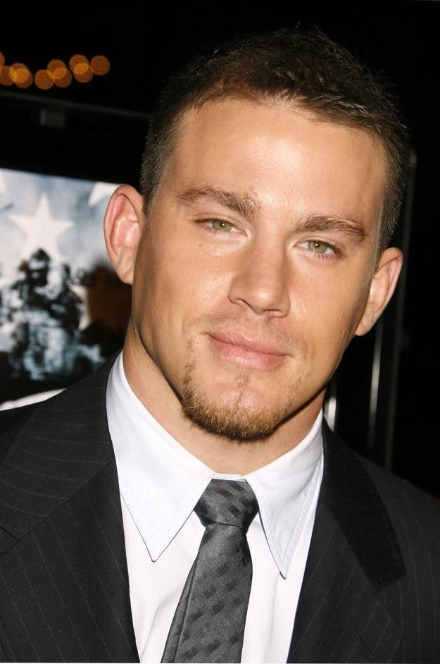 Channing Tatum attends the 2008 premiere of "Stop-Loss" at the DGA Theatre Complex