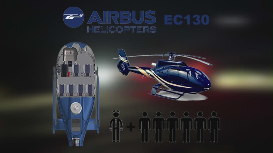 Model images of an EC130 helicopter. (KTLA)