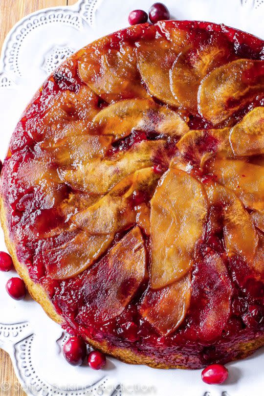 Cranberry Apple Upside-Down Cake