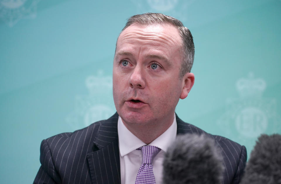 Head of Counter Terrorism Policing North West Russ Jackson during a press conference at Merseyside Police Headquarters in Liverpool after an explosion at the Liverpool Women's Hospital killed one person and injured another on Sunday. Picture date: Monday November 15, 2021.