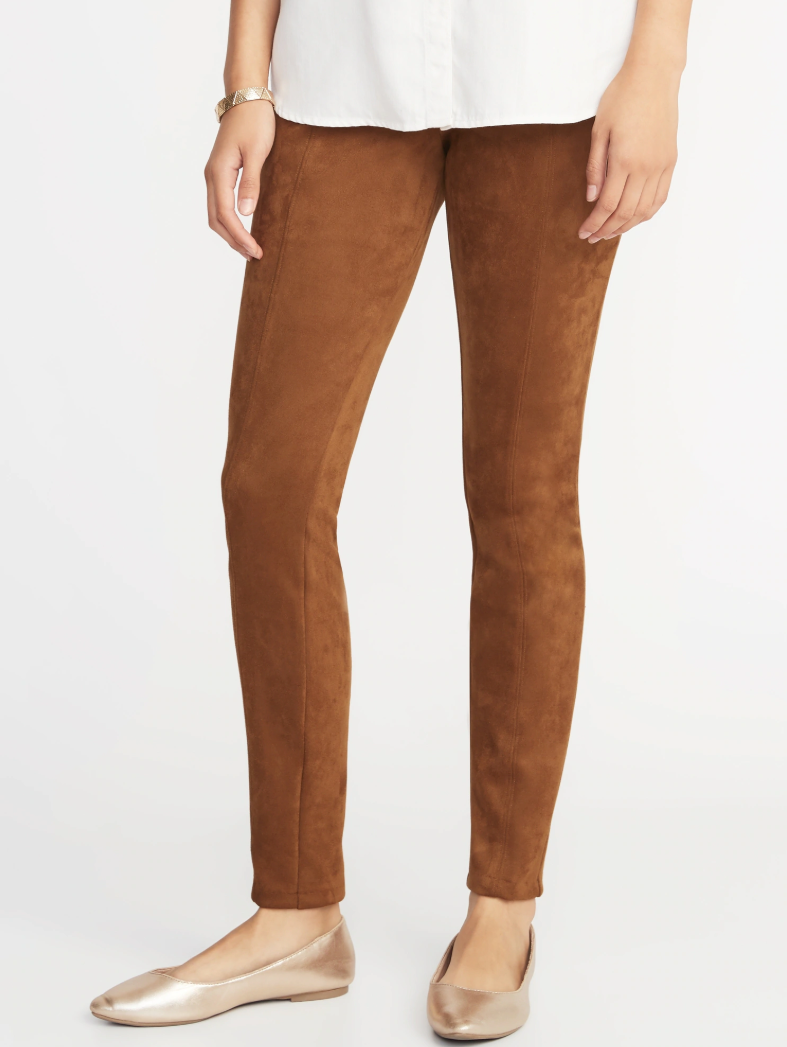 High-Rise Stevie Faux-Suede Ponte-Knit Pants for Women