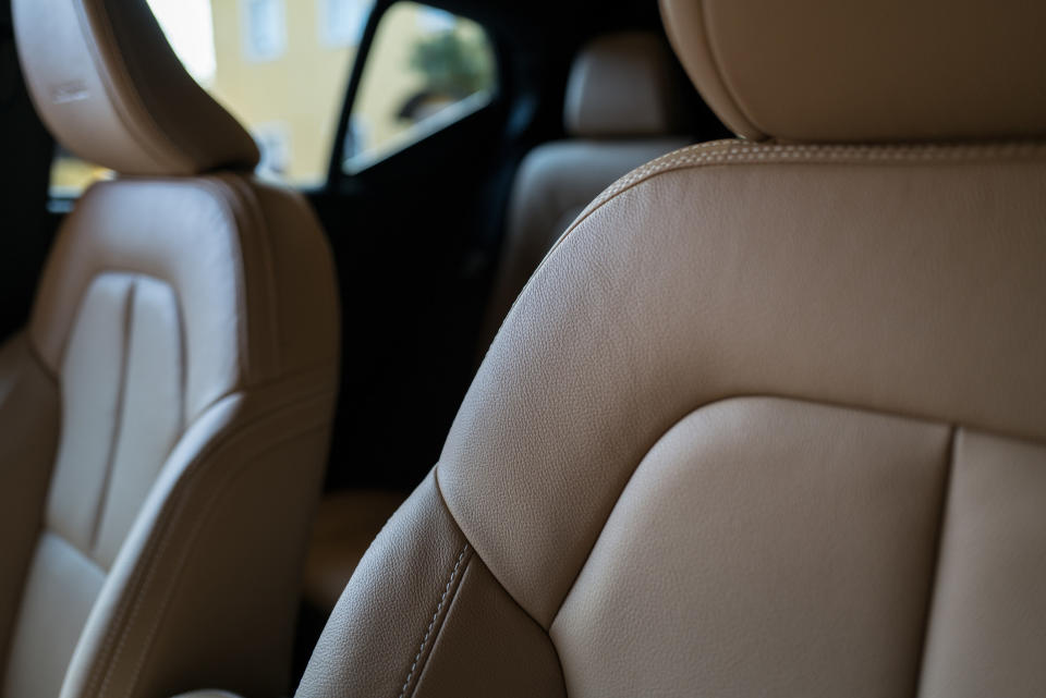 The front seat of a car