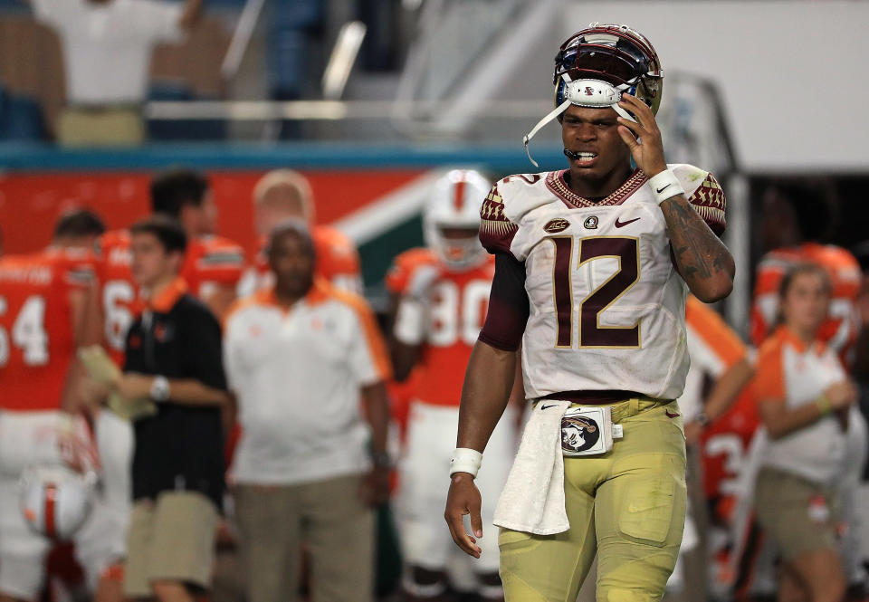 Deondre Francois missed all but one game in 2017 after suffering a knee injury. (Getty)