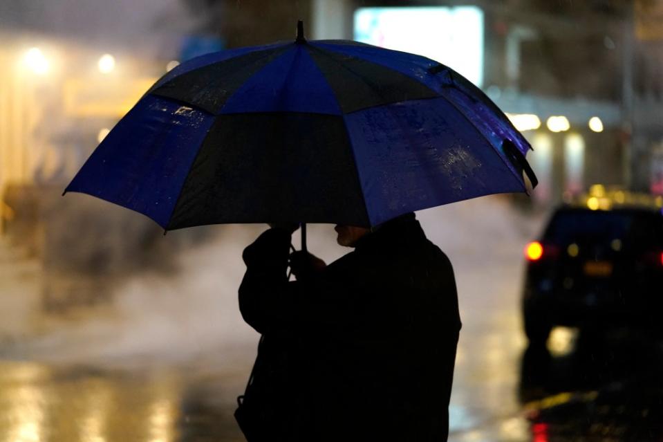 Parts of the New York City area should be on watch for potential flooding as about two inches fall into Sunday. AFP via Getty Images