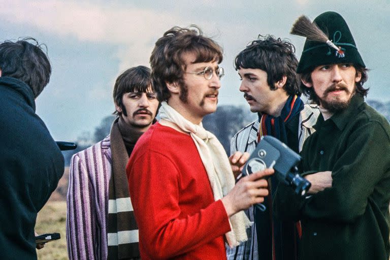 Imágenes de la filmación de Strawberry Fields Forever de  The Beatles