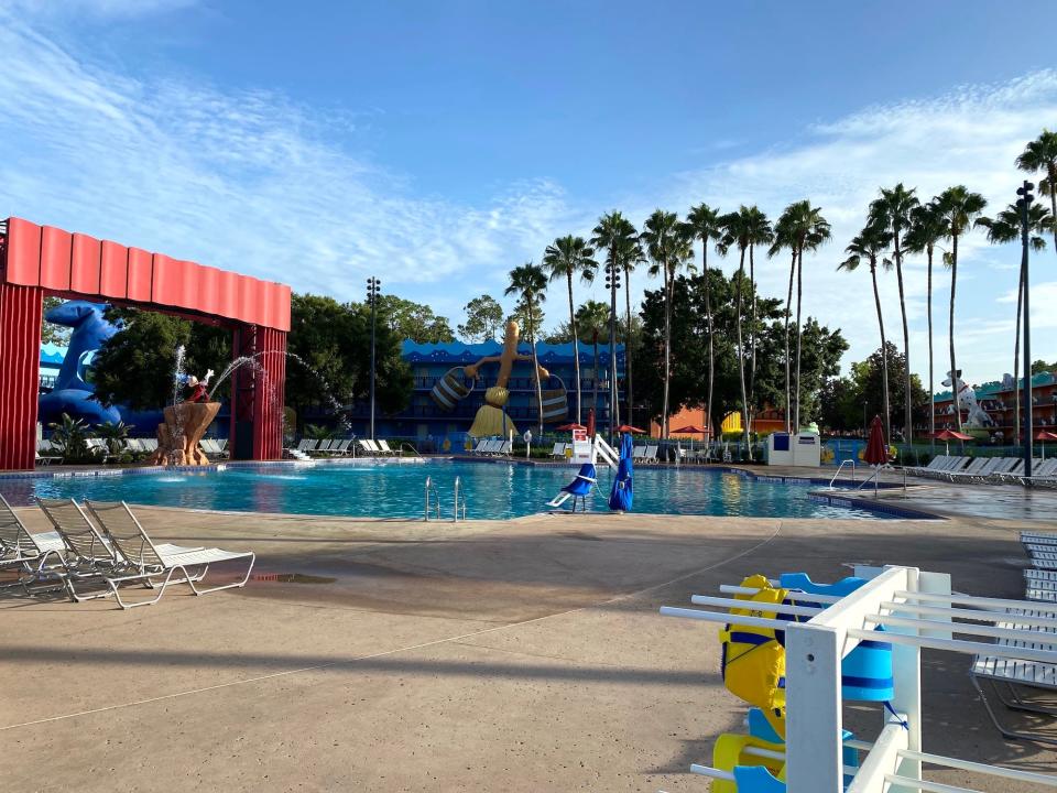 A view of the "Fantasia" pool at Disney World's All-Star Movies resort.