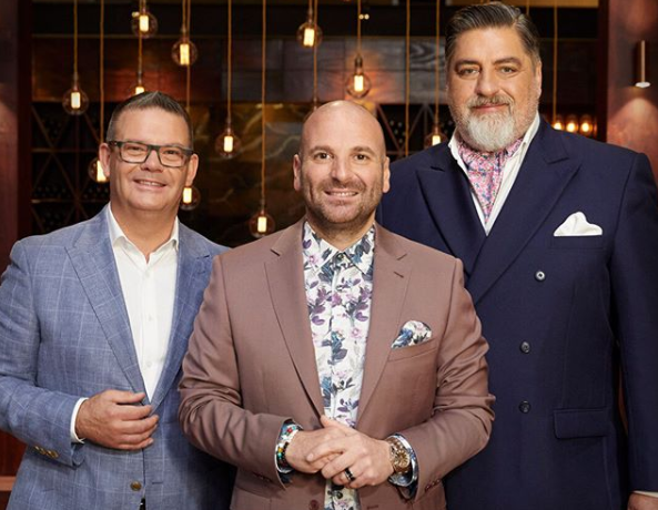 Pictured here: Masterchef judges George Calombaris Matt Preston Gary Mehigan on set