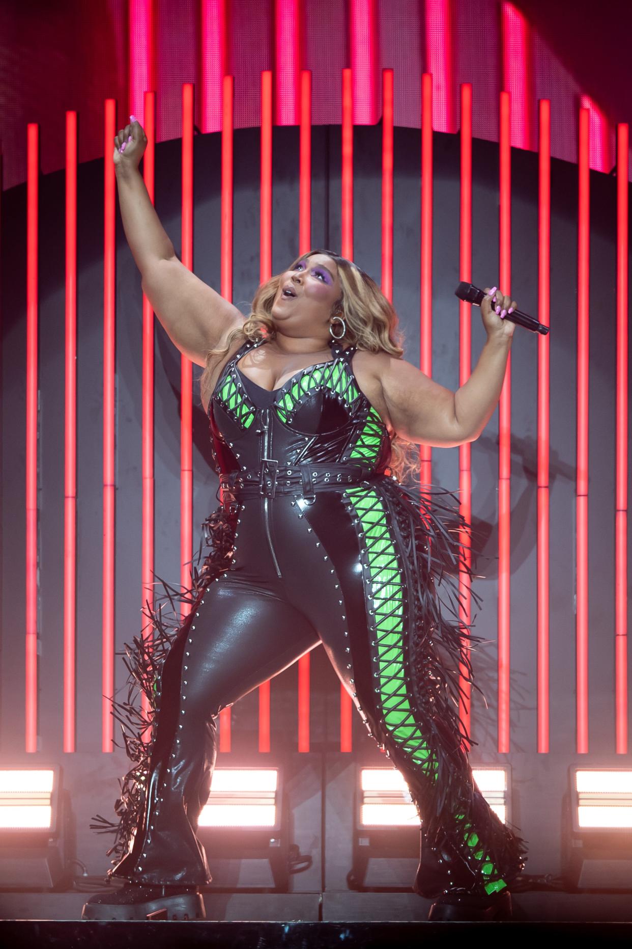 Lizzo performs at Qudos Bank Arena on July 23, 2023, in Sydney, Australia.