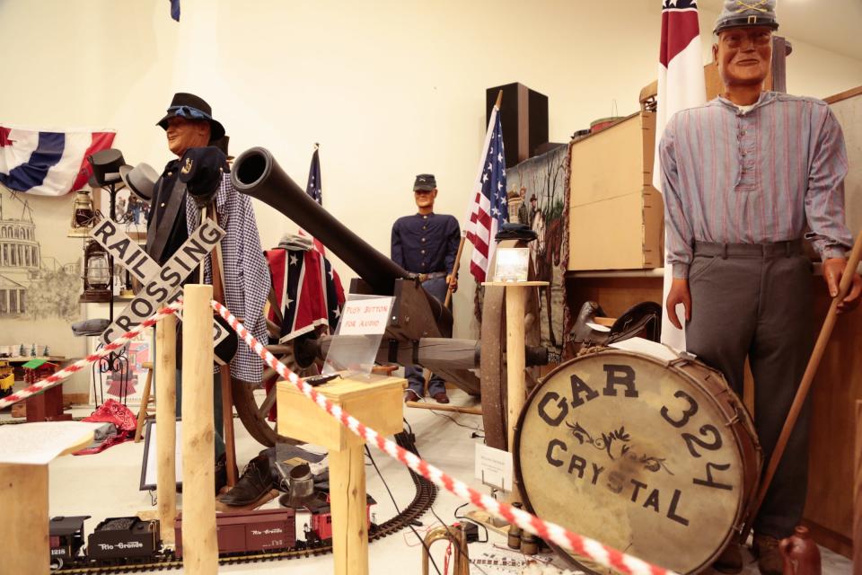 A Civil War section of The Old Fence Rider Historical Center Museum in Edmore is seen on Wednesday Oct. 19, 2016.