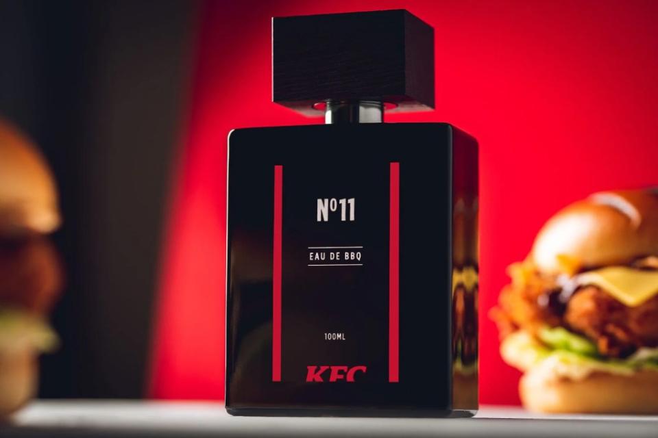 KFC has launched a perfume that evokes barbeque flavors. kfcshop.co.uk