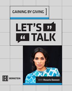 Gaining by Giving with Rosario Dawson