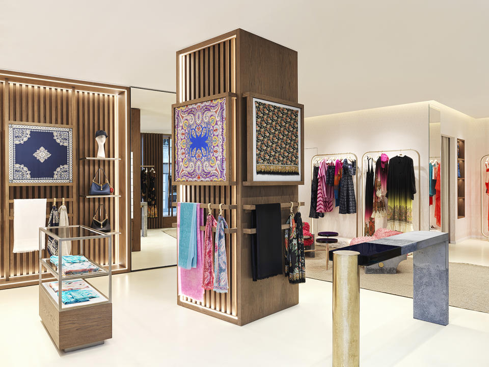 Inside the Etro boutique Cannes.