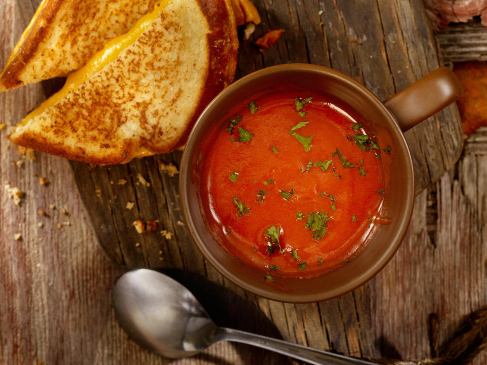 Grilled cheese and tomato soup