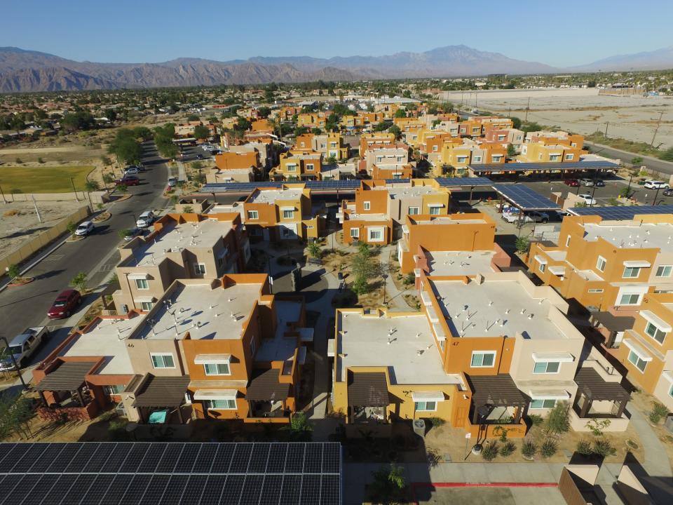 A Coachella Valley Housing Coalition multifamily development is seen in Indio.