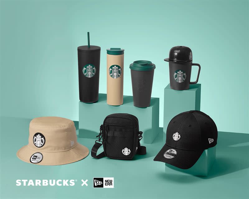 STARBUCKS x New Era聯名系列。（圖／品牌業者提供）