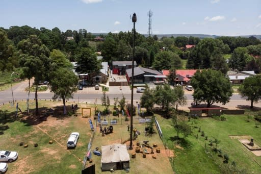 Mini room with a view -- Kruger initially planned sitting it out in a tree as a dare, but, finding that had already been done, he decided to brave the cramps and back pains in his barrel