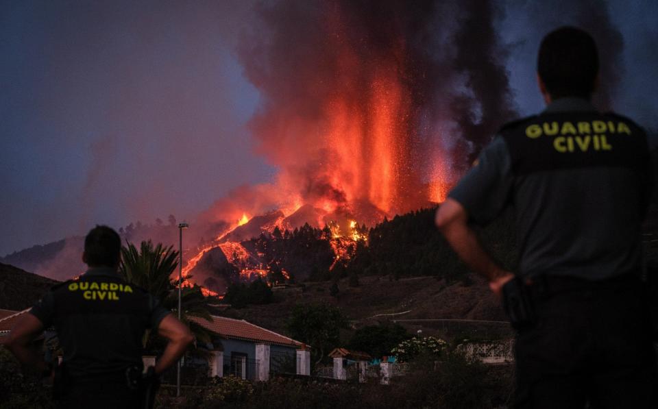 The Cumbre Vieja volcano erupted on Spain's Canary Islands today - Andres Gutierrez/Anadolu