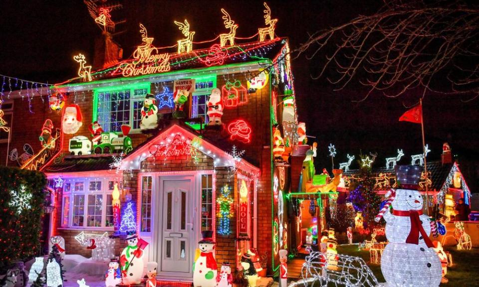 Christmas lights at a house in Brentry, Bristol, where the building is decked out with thousands of festive bulbs and displays each year. PA Photo. Picture date: Tuesday December 10, 2019. Photo credit should read: Ben Birchall/PA Wire