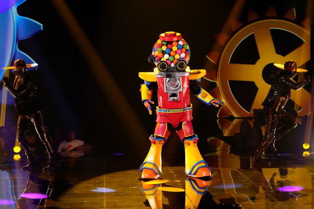 <p>Michael Becker / FOX</p> Gumball performing on 'The Masked Singer' season 11