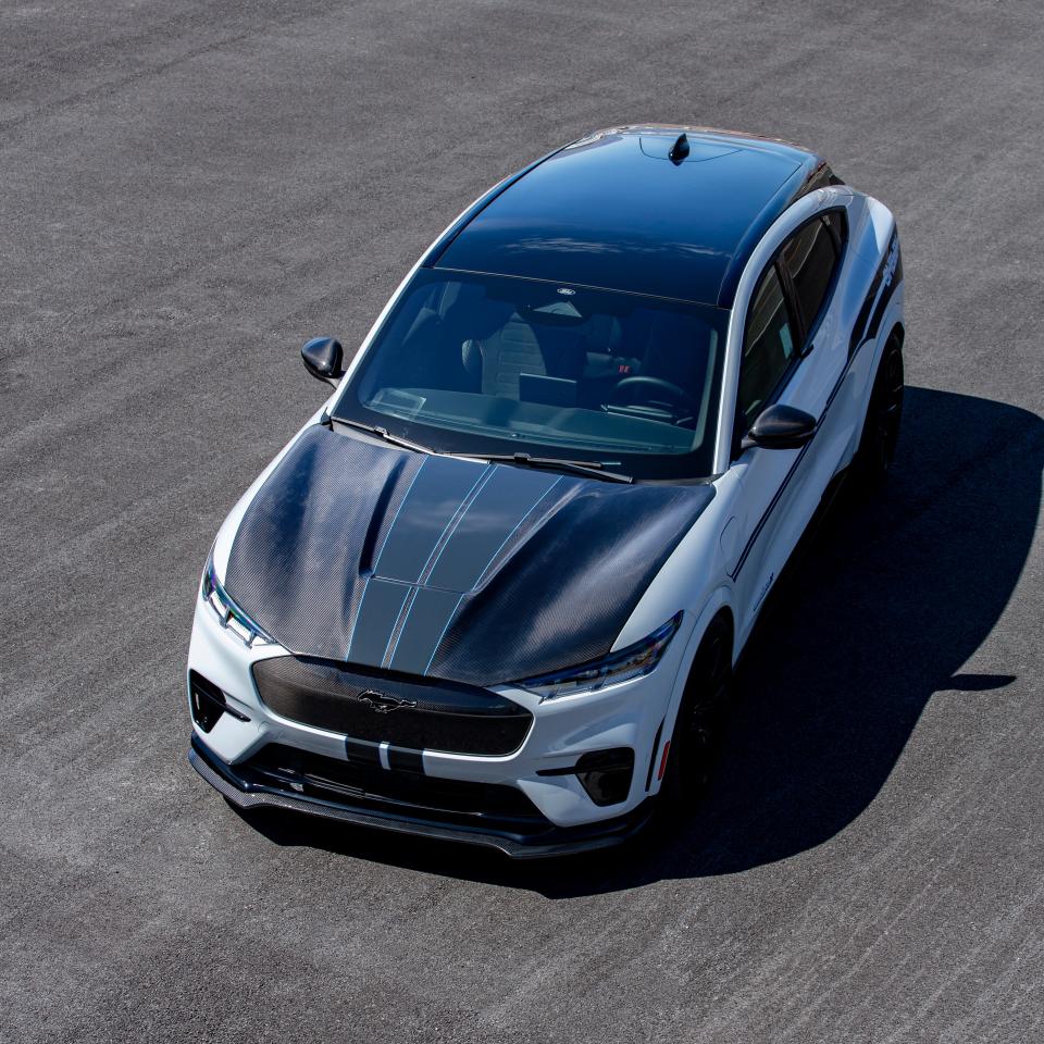 Shelby American announced Wednesday, April 26, 2023, that the custom company will create 100 Shelby Mustang Mach-E GT vehicles in honor of the legendary Carroll Shelby's 100th birthday.