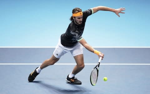 Stefanos Tsitsipas is dangerous at the net - Credit: getty images
