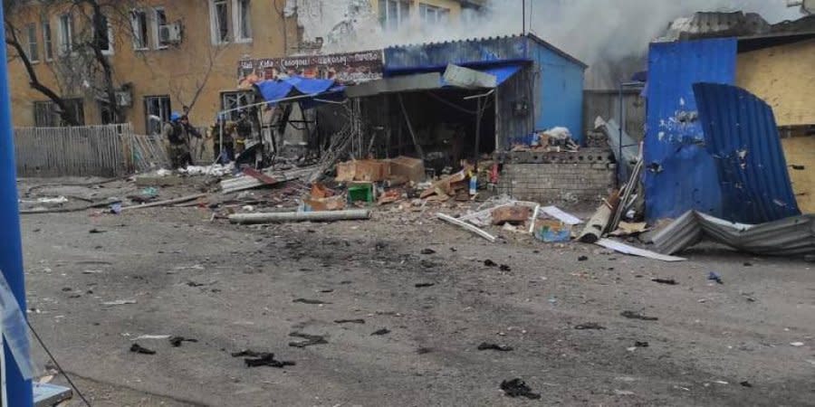Consequences of shelling of Kurakhovo in Donetsk region, December 7