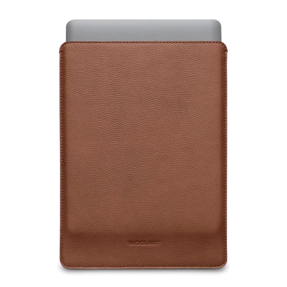 7)  Leather & Wool Sleeve MacBook Case Cover
