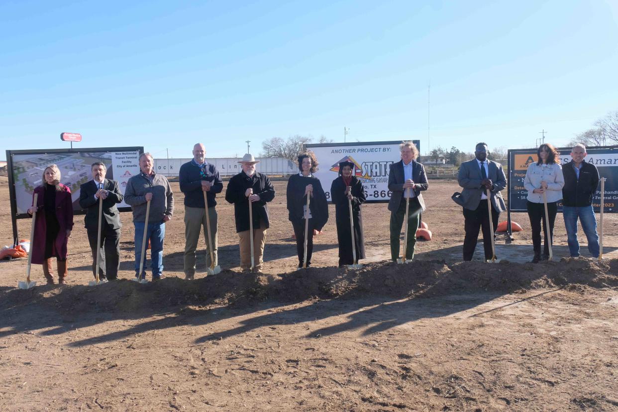 City leaders break ground Thursday  on a  new multimodal transit station tentatively scheduled for completion by December 2023 near downtown Amarillo.