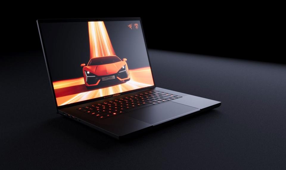 Image of the Razer Blade 16 x Automobili Lamborghini Edition.